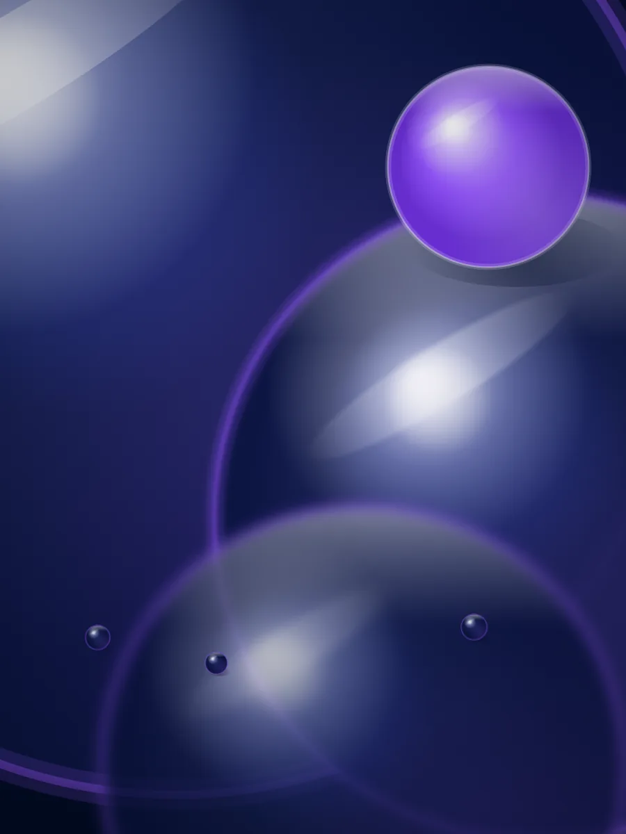 A macro render of the navy material with a violet rim: the creative and performance discipline.